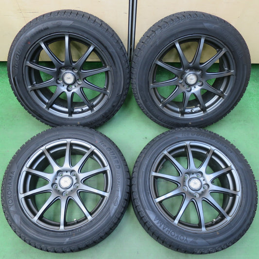 バリ溝！9.5分★LOXARNY SPORT 215/55R17 スタッドレス ヨコハマ アイスガード iG50 プラス 17インチ ロクサーニ スポーツ PCD114.3/5H★5051902イス
