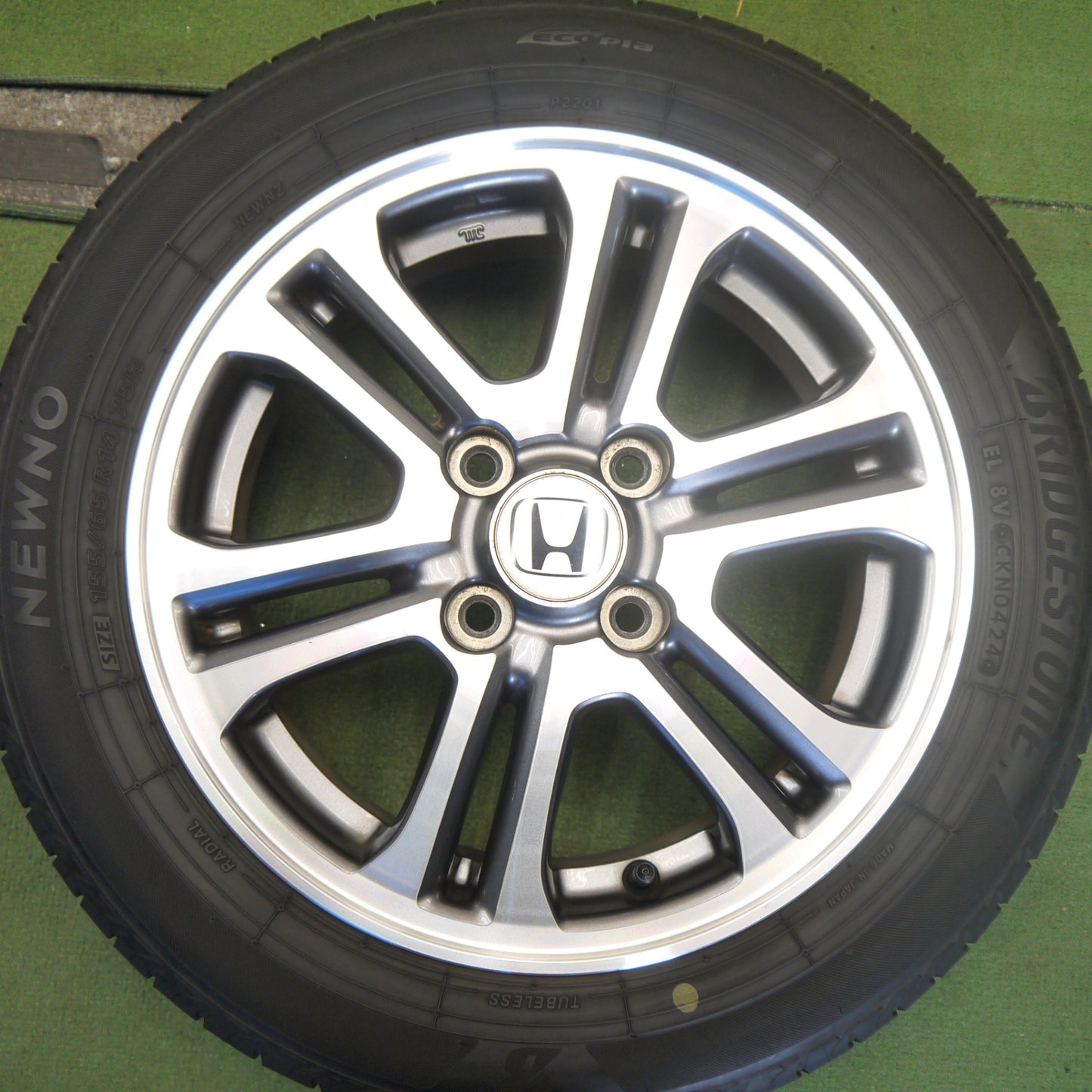 4本価格！24年◎ホンダ N-BOX 純正 155/65R14 ブリヂストン NEWNO Nボックス ニューノ 14インチ PCD100/4H◎6081002Hノ