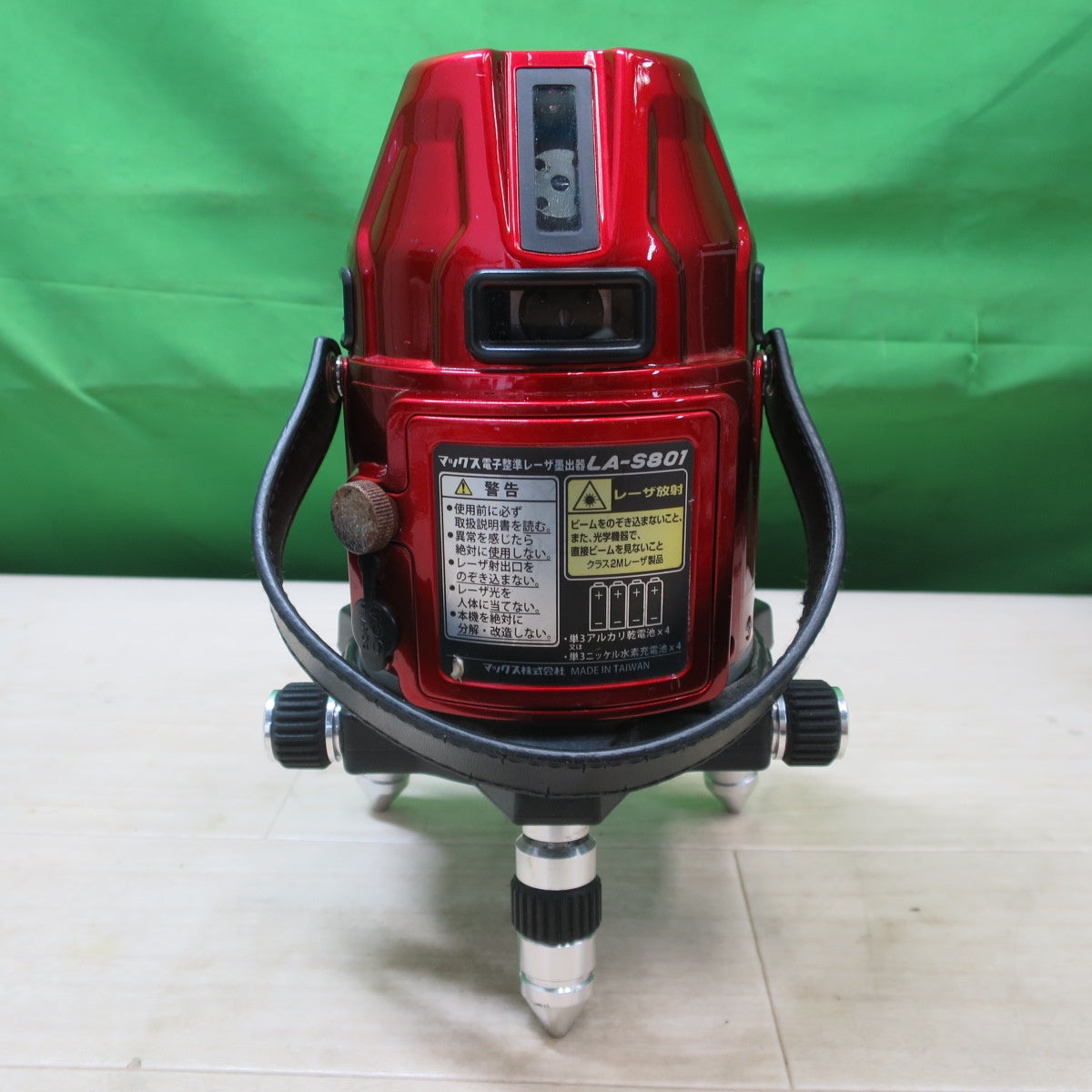 キレイ！付属品付き☆MAX マックス 電子 整準 レーザ 墨出器 LA-S801 受光器 LA-D5NV レーザー 墨出し器☆