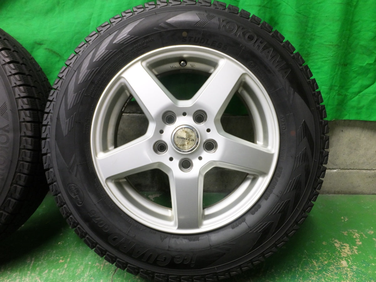 [送料無料] 4本価格★スタッドレス 175/80R15 ヨコハマ アイスガード G075 SIBILLA V-78 シビラ 15インチ★9112513ヒス