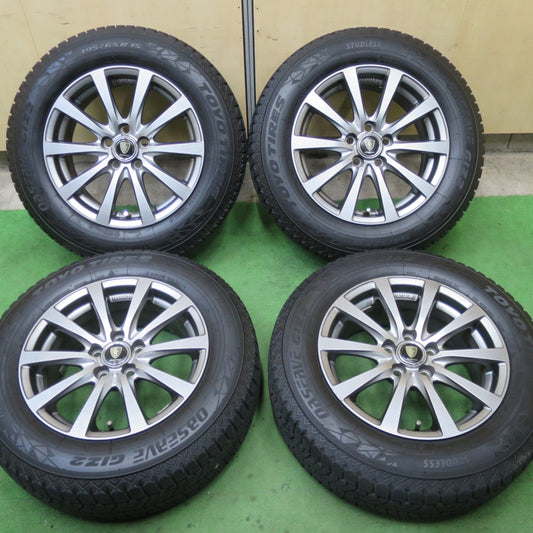 バリ溝！21年！キレイ！9分★プリウス 等 195/65R15 スタッドレス トーヨー オブザーブ GIZ2 MANARAY SPORT 15インチ マナレイ スポーツ PCD100/5H★5052301TTス