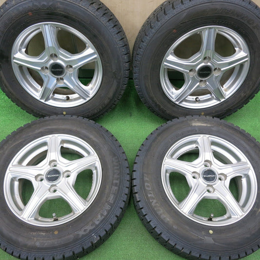 バリ溝！23年！キレイ！9.5分★スタッドレス 155/80R13 ダンロップ ウインターマックス WM02 BALMINUM バルミナ 13インチ PCD100/4H★5010408NJス