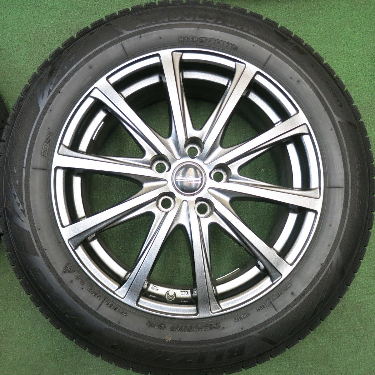 バリ溝！9.5分★スタッドレス 215/60R17 ブリヂストン ブリザック VRX3 EuroSpeed MANARAY SPORT ユーロスピード 17インチ PCD114.3/5H★6031406HAス
