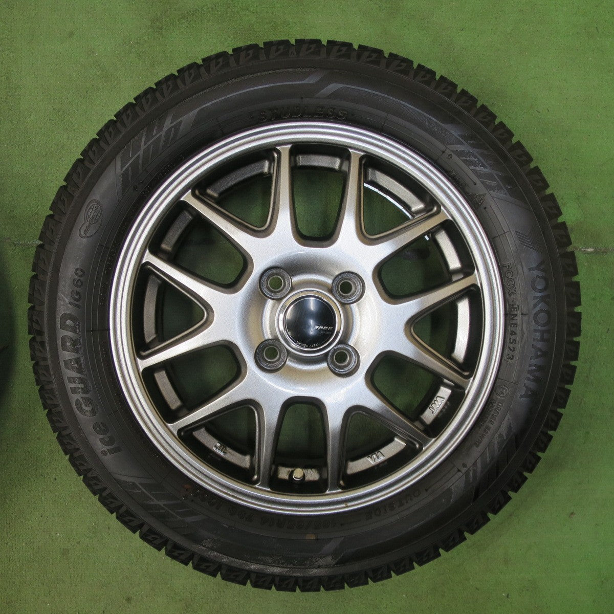 バリ溝！23年！キレイ！9.5分以上★スタッドレス 165/65R14 ヨコハマ アイスガード iG60 ZACK JP-205 MONZA ザック モンツァ 14インチ ソリオ ハスラー 等 PCD100/4H★5122604TTス