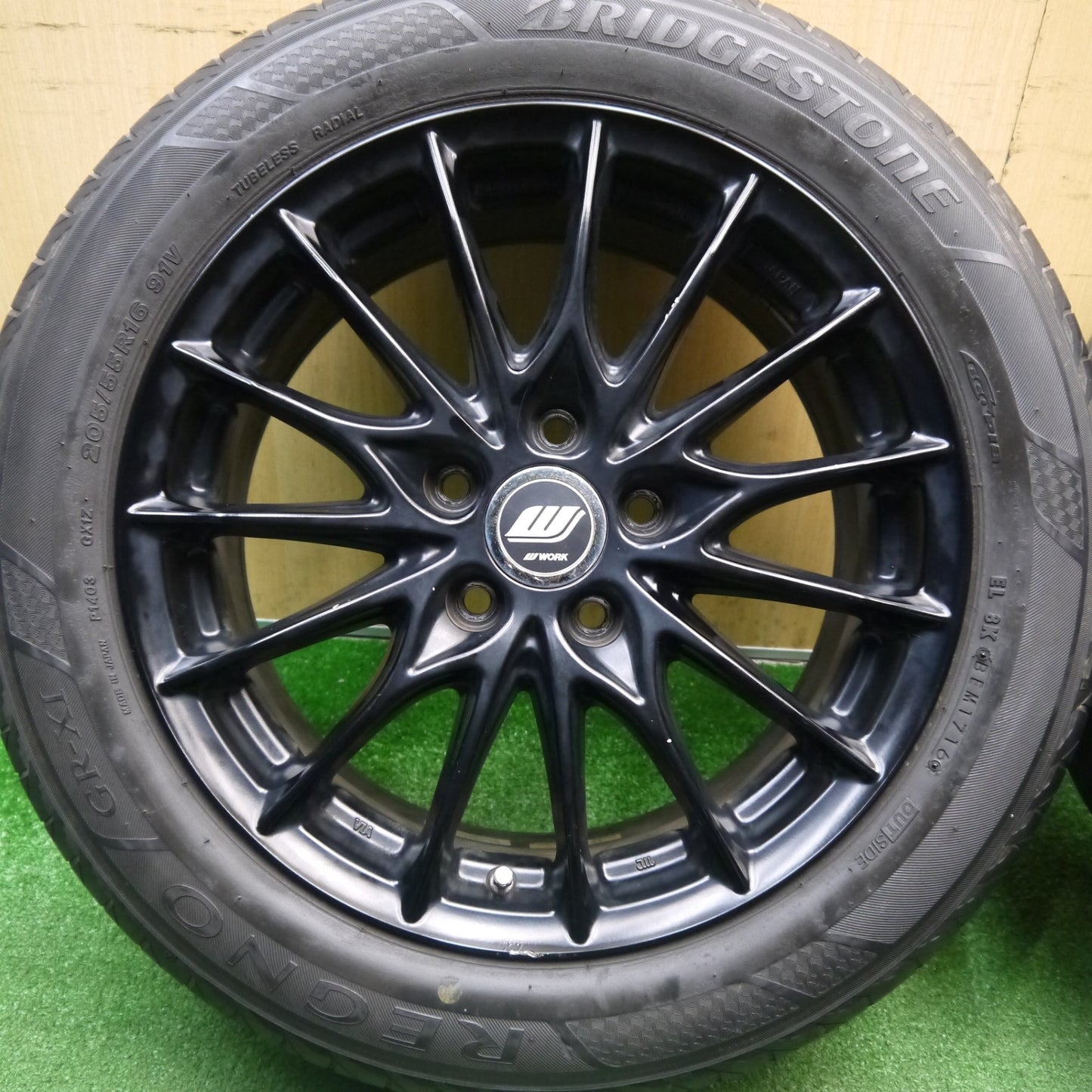 4本価格★ボルボ 等 WORK IMPORT LABEL IL-1F5NMBL 205/55R16 ブリヂストン レグノ GR-XI ワーク インポート レーベル 16インチ PCD108/5H★6011307Hノ