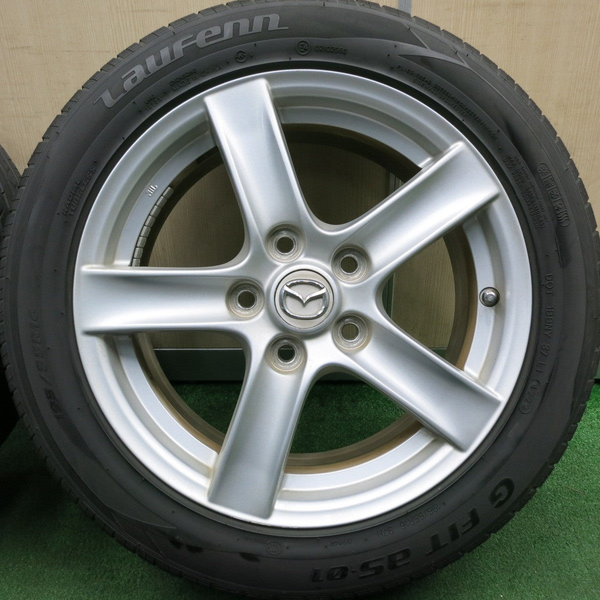 *送料無料* バリ溝！22年！9.5分★マツダ NC系 ロードスター 純正 195/55R16 ラウフェン G FIT as-01 16インチ PCD114.3/5H★4033004HAノ
