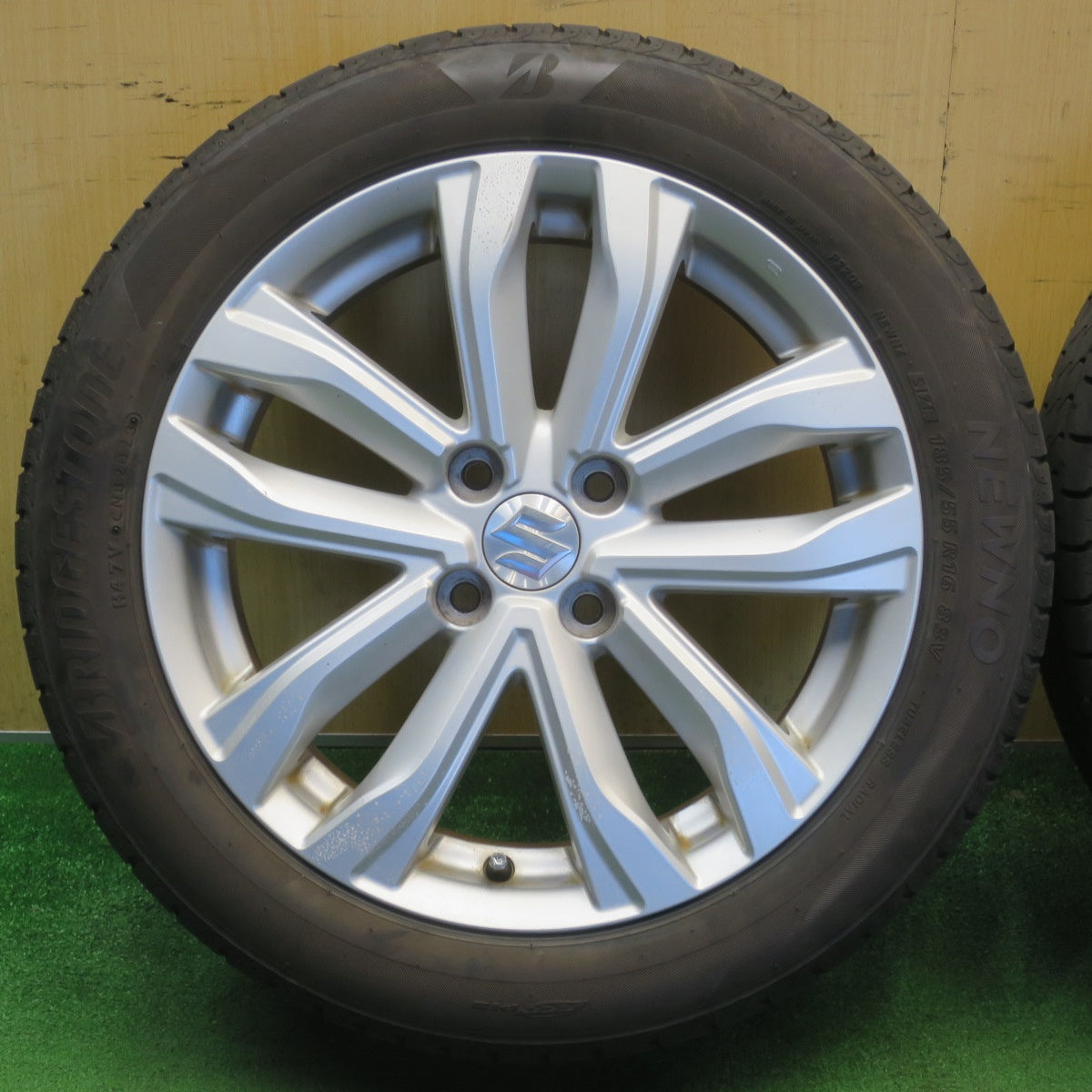 バリ溝！23年！9.5分★スズキ スイフト 純正 185/55R16 ブリヂストン NEWNO ニューノ 16インチ PCD100/4H★6051002NJノ