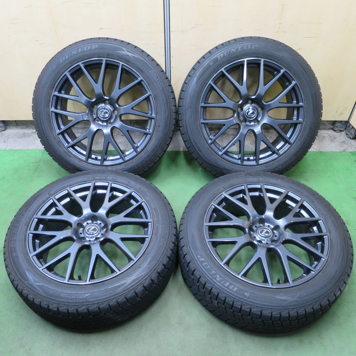 センサー付き！バリ溝！24年！キレイ！9.5分◎レクサス NX 等 235/55R20 スタッドレス ダンロップ ウインターマックス SJ8 weds ウェッズ 20インチ PCD114.3/5H◎6091103NGス