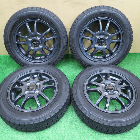 バリ溝！22年！キレイ！9分★スタッドレス 155/65R13 ダンロップ ウインターマックス WM02 ZACK JP-520 MONZA ザック 13インチ PCD100/4H★5112902NKス