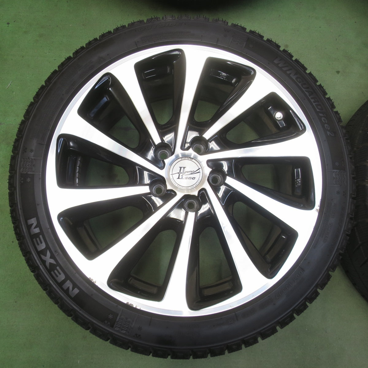 バリ溝！24年！9.5分★スタッドレス 225/45R18 ネクセン ウィンガード アイス2 BADX D.O.S. TURBINE Ⅱ DOS 18インチ PCD114.3/5H★6051303イス