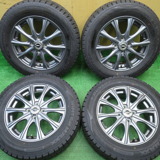 バリ溝！23年！9.5分★スタッドレス 185/65R15 ダンロップ ウインターマックス WM02 AXEL アクセル 15インチ PCD100/4H★5111003NJス