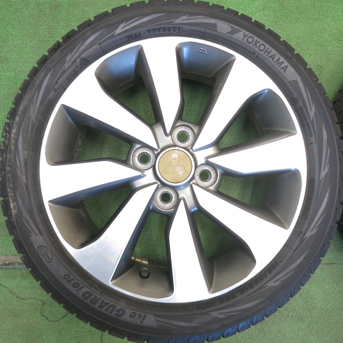 4本価格★三菱 ek スペース カスタム 純正 165/55R15 スタッドレス ヨコハマ アイスガード iG70 15インチ PCD100/4H★6051708HAス