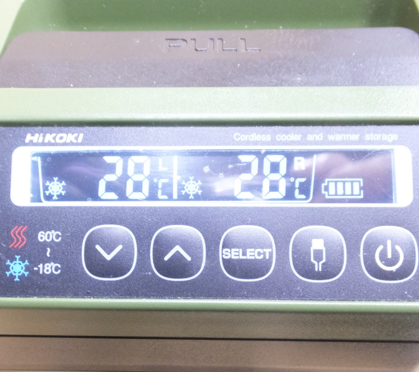 [送料無料] 美品！付属品付き◆ハイコーキ コードレス 冷温庫 UL18DD 容量10.5L フォレストグリーン HiKOKI◆