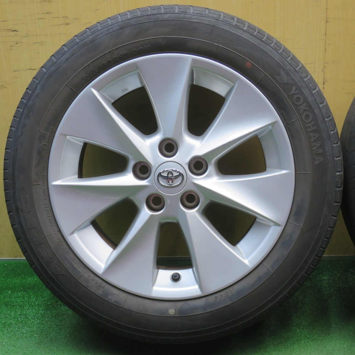 4本価格★トヨタ 20系 アルファード ヴェルファイア 純正 215/60R17 ヨコハマ ASPEC 17インチ PCD114.3/5H★6042803NJノ