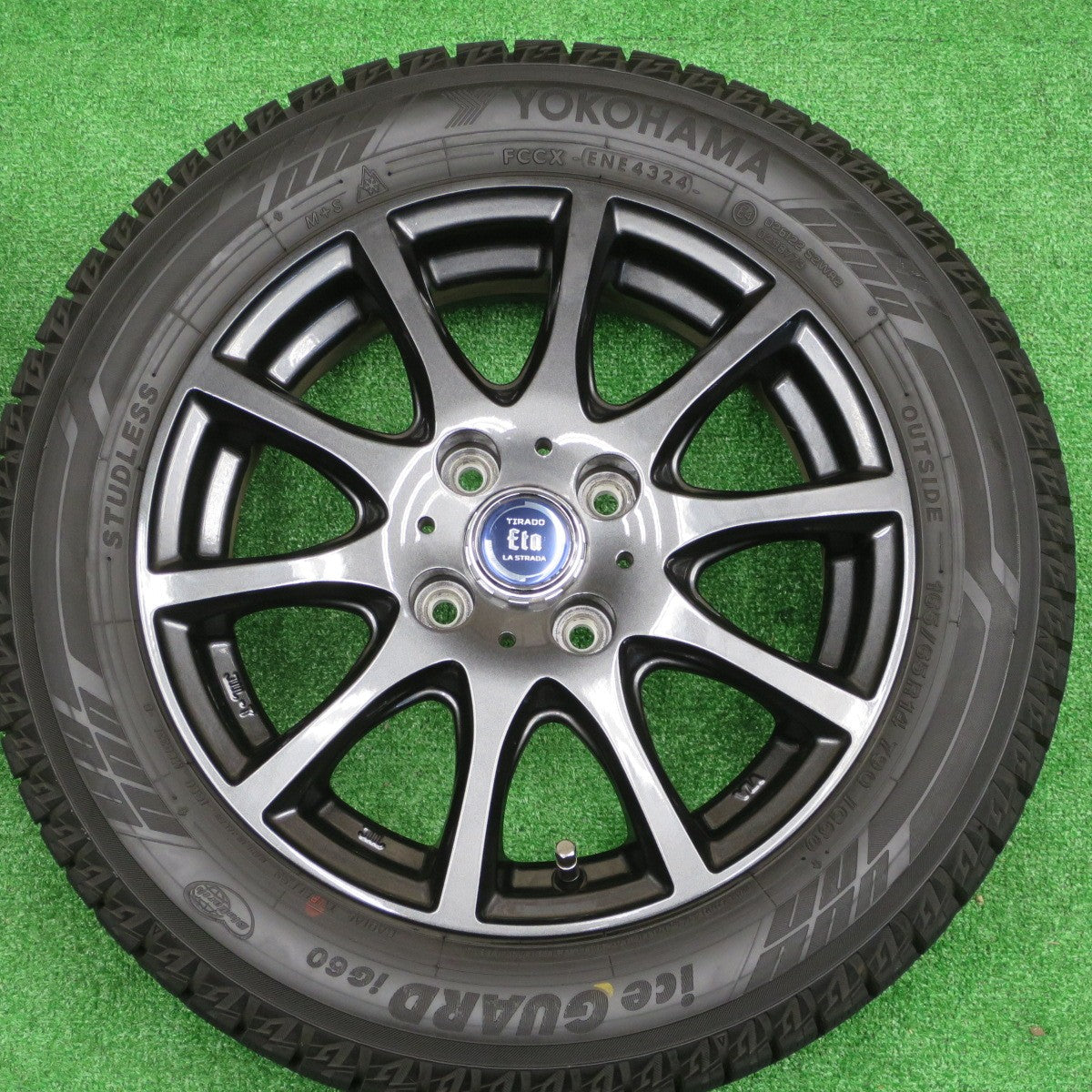 ほぼ未使用！24年！キレイ★スタッドレス 165/65R14 ヨコハマ アイスガード iG60 TIRADO Eta LA STRADA ティラード ラストラーダ 14インチ PCD100/4H★5121001NKス