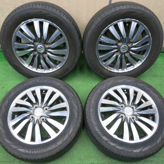 [送料無料] バリ溝！22年！9分★スズキ ソリオ 純正 165/65R14 ヨコハマ BluEarth-RV RV03 CK ブルーアース 14インチ PCD100/4H★5012803NJノ