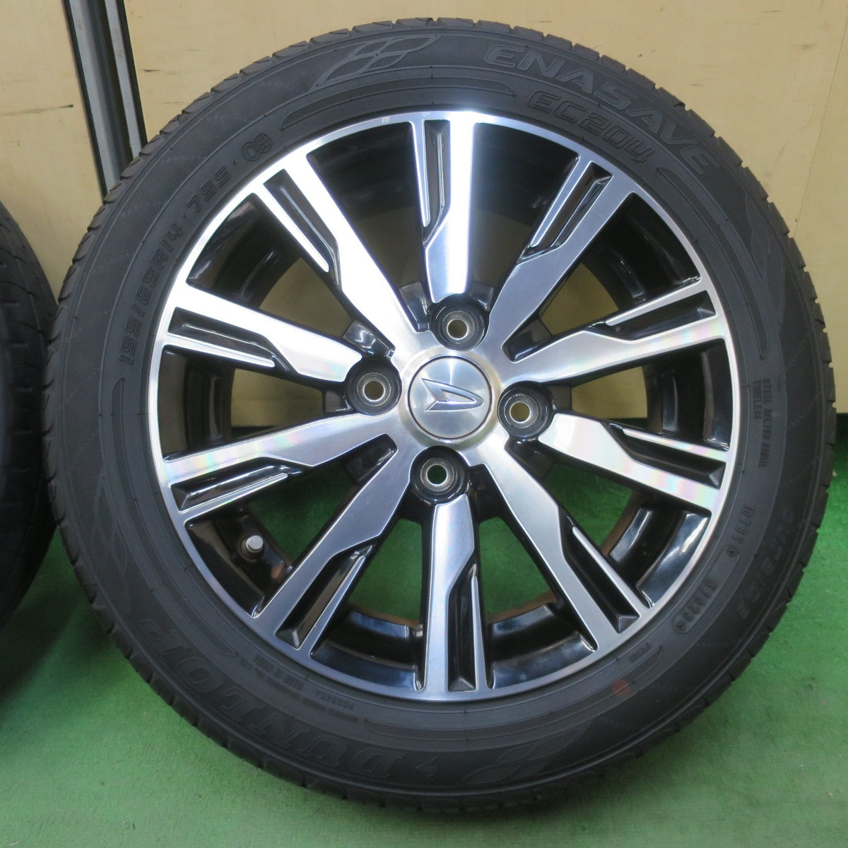 4本価格！23年★ダイハツ LA600S タント カスタム 純正 155/65R14 ダンロップ エナセーブ EC204 14インチ PCD100/4H★6042711イノ