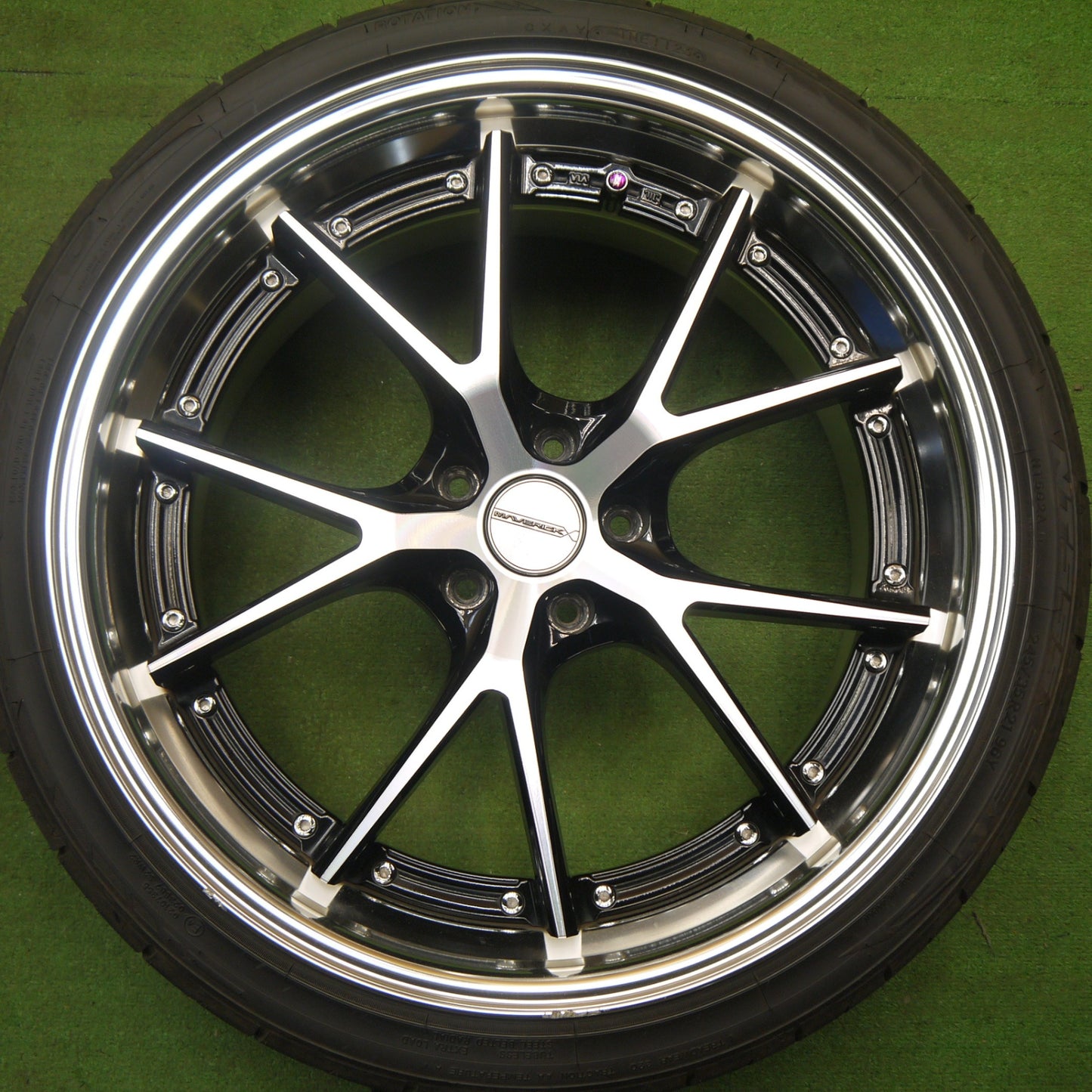 バリ溝！25年！9.5分★MAVERICK MV-905S 245/35R21 ニットー NT555 G2 21インチ マーベリック スーパー フランジ PCD114.3/5H★6030204Hノ