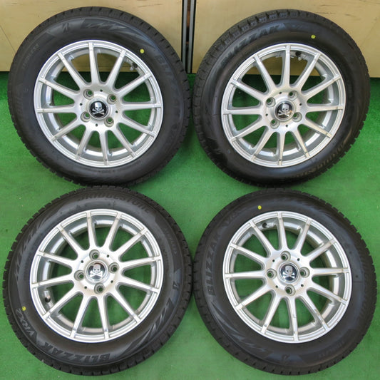 *送料無料* バリ溝！23年！キレイ！ほぼ10分★スタッドレス 155/65R14 ブリヂストン ブリザック VRX2 社外 アルミ 14インチ PCD100/4H★4060507イス