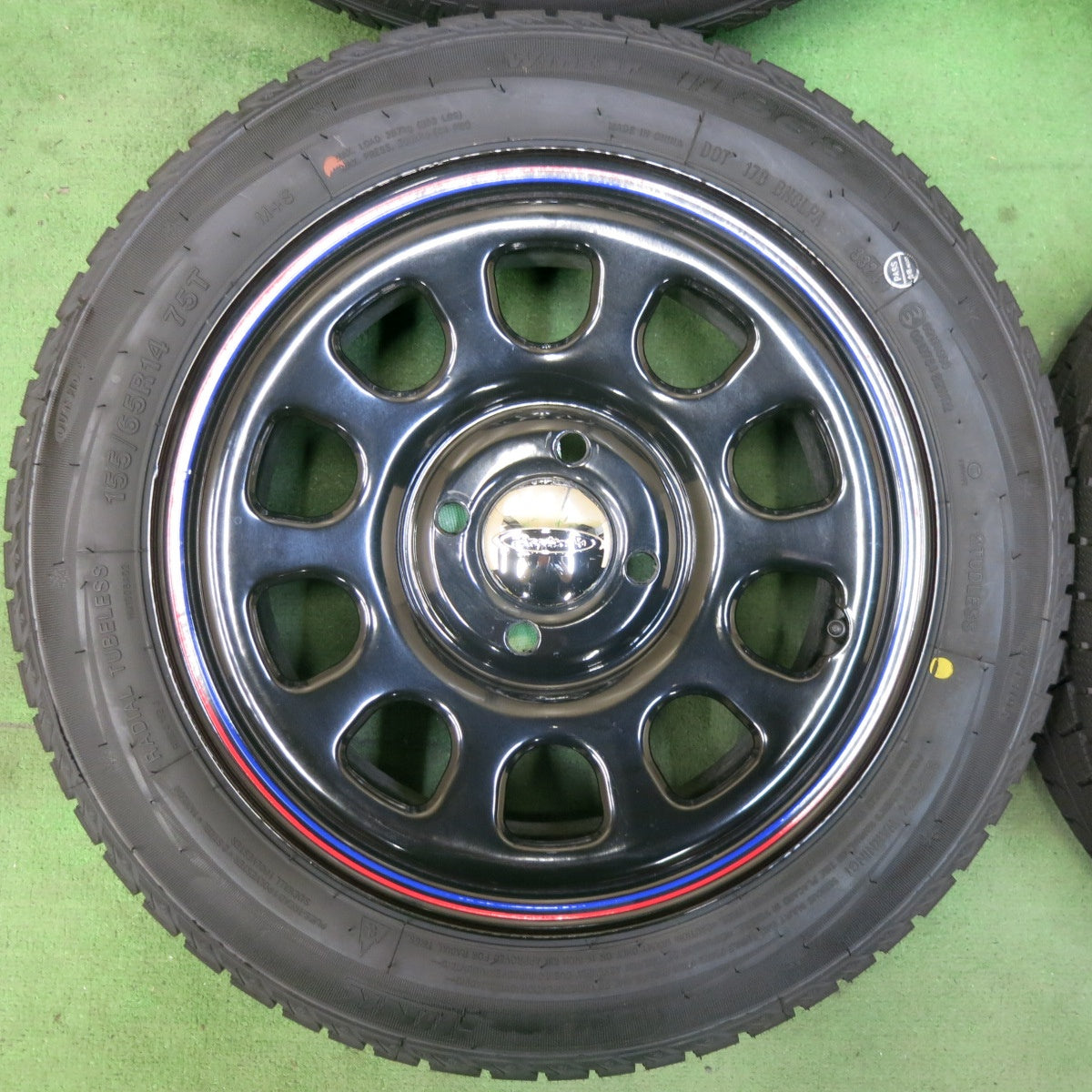 バリ溝！24年！キレイ！ほぼ10分★DAYTONA スタッドレス 155/65R14 アイリンク ウインター IL868 デイトナ 14インチ PCD100/4H★5062604SYス