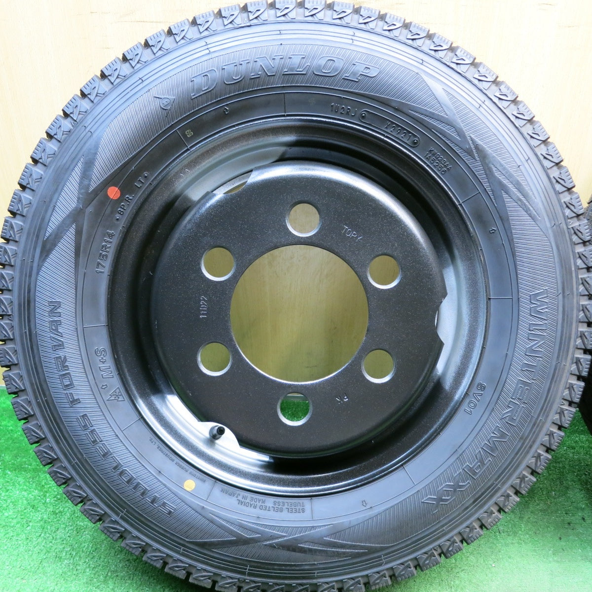 未使用！22年！6本★いすゞ エルフ 等 175R14 8PR 205/80R15 109/107L スタッドレス ダンロップ ウインターマックス SV01 SP LT01M TOPY スチール PCD184.15 170/6H★5090605HAス