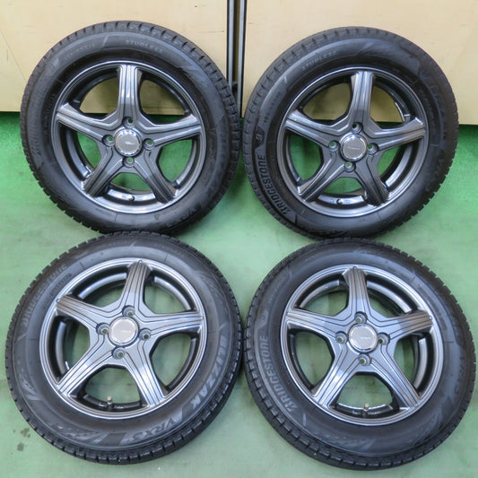 バリ溝！23年！キレイ！8.5分★スタッドレス 155/65R14 ブリヂストン ブリザック VRX3 TOPRUN トップラン 14インチ PCD100/4H★6050804イス