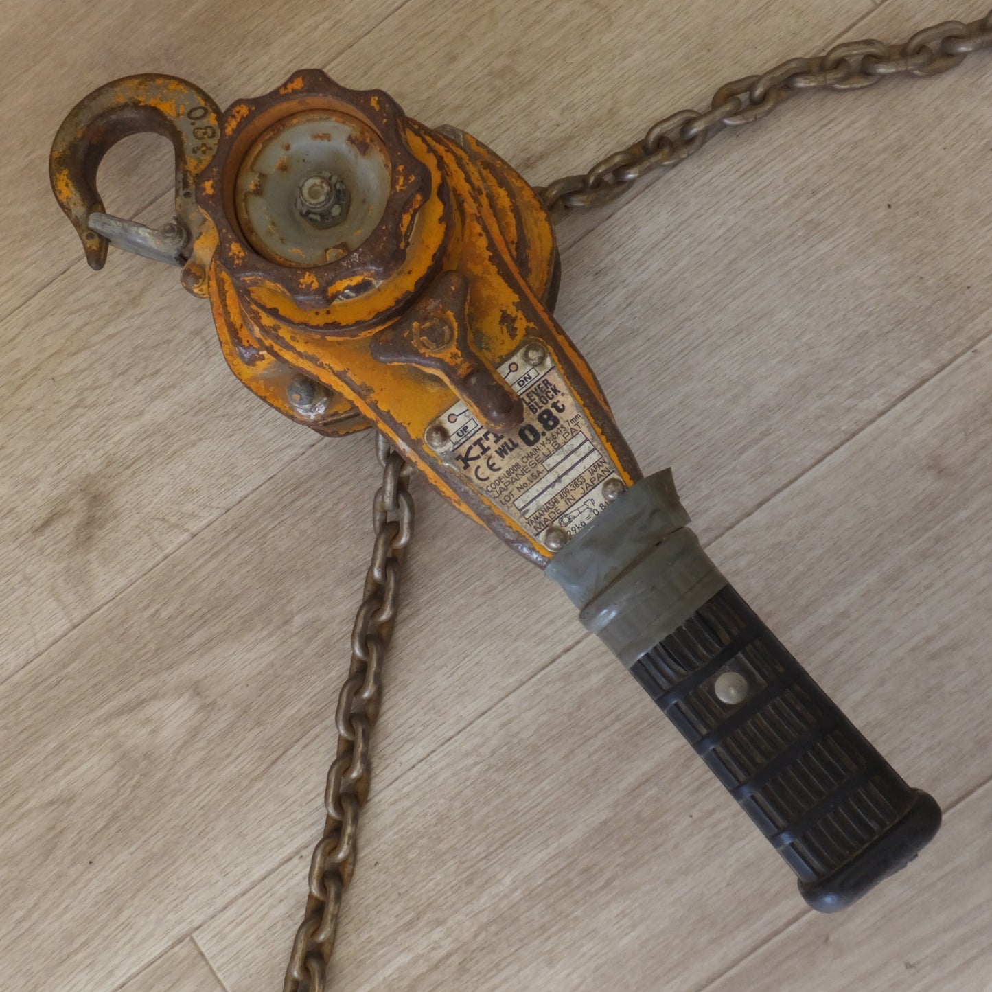 [送料無料] ★キトー KITO レバーブロック LB008 L5A 0.8t　CHAIN:V-5.6×15.7mm★