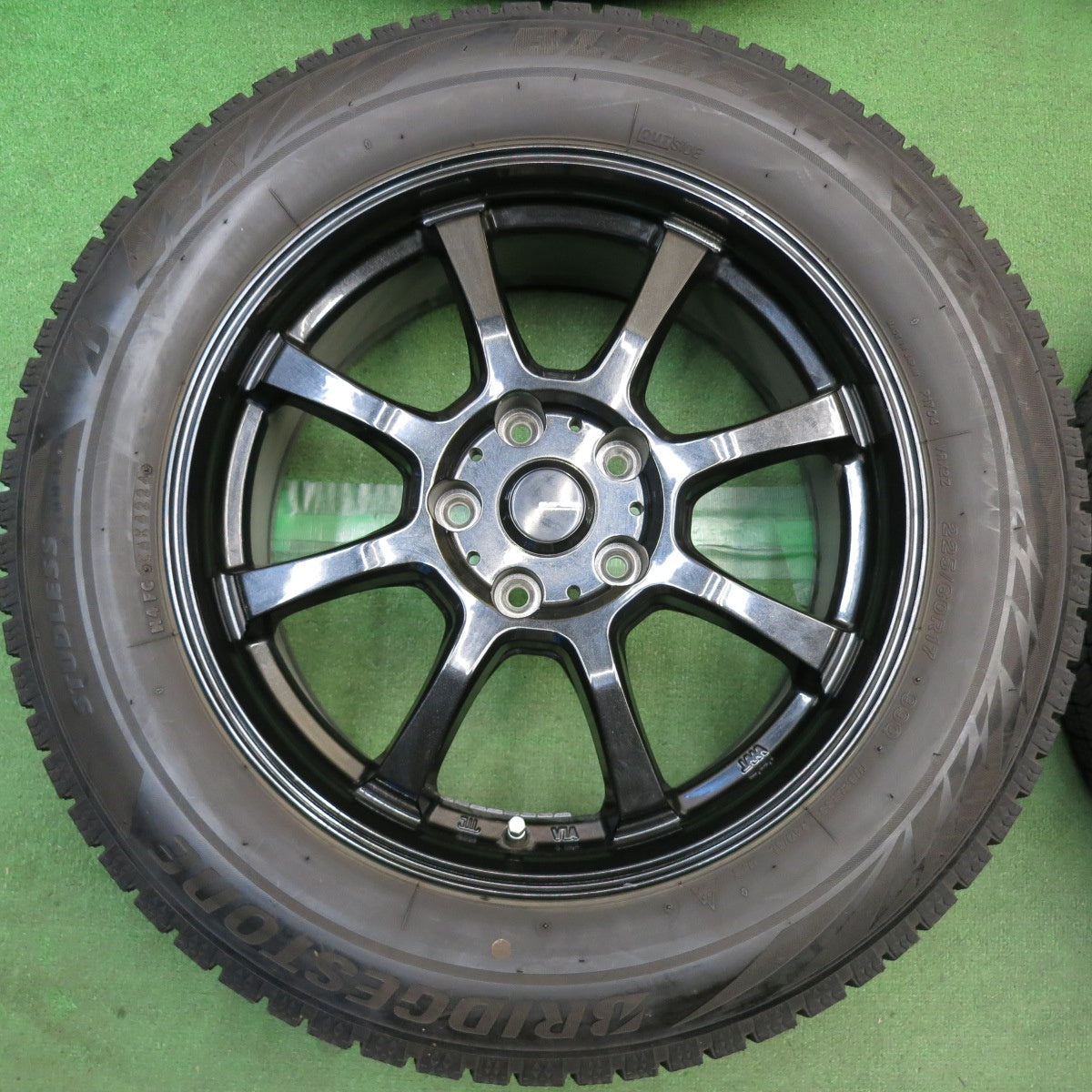 バリ溝！24年！9.5分◎スタッドレス 225/60R17 ブリヂストン ブリザック VRX2 G-SPEED Gスピード 17インチ PCD114.3/5H◎6100303HAス
