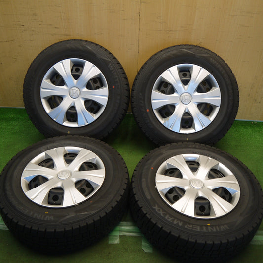 バリ溝！25年！ほぼ10分◎ホンダ フリード 純正 スチール 185/70R14 スタッドレス ダンロップ ウインターマックス WM02 14インチ PCD100/4H◎6092503Hス