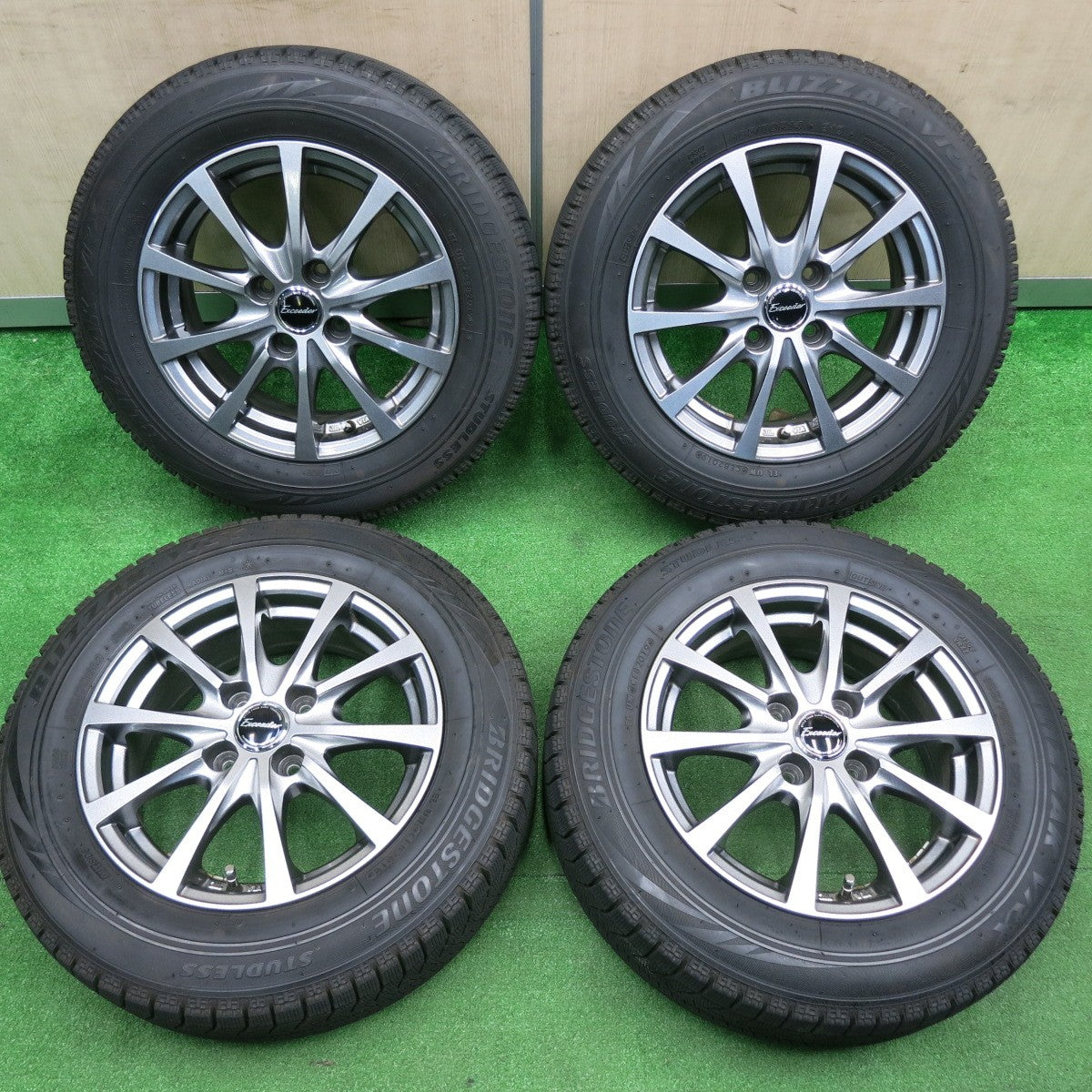 [送料無料] キレイ★スタッドレス 165/70R14 ブリヂストン ブリザック VRX Exceeder エクシーダー 14インチ PCD100/4H★4120502TNス