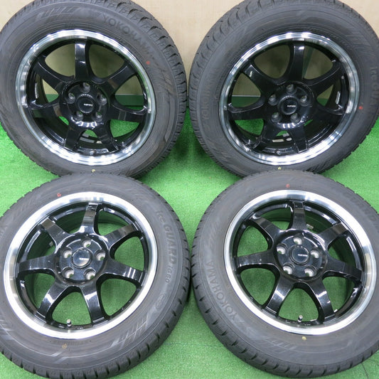 [送料無料] バリ溝！21年！キレイ！9.5分★シエンタ 等 G-SPEED 185/60R15 スタッドレス ヨコハマ アイスガード iG60 Gスピード 15インチ PCD100/5H★4112601NJス