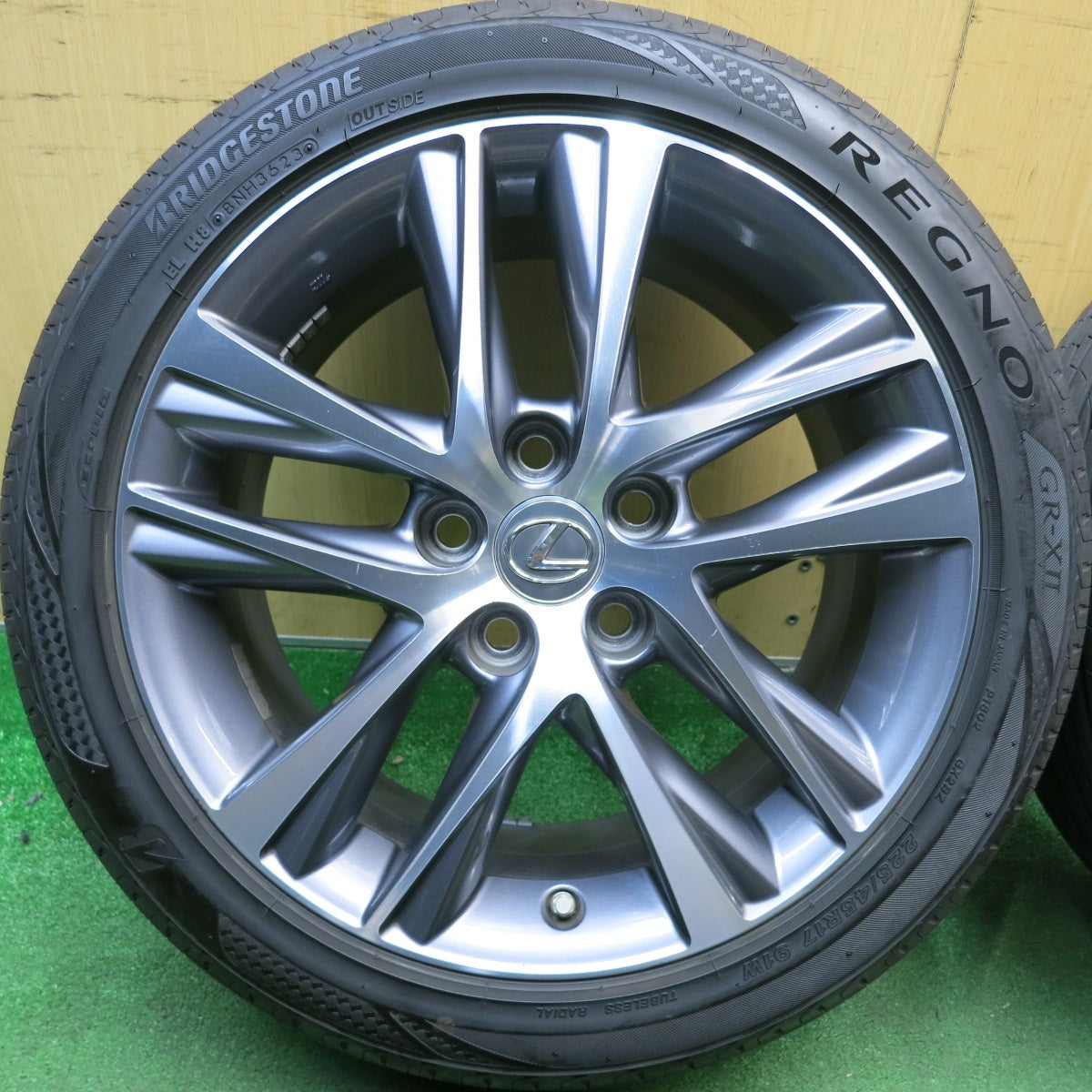 センサー付！バリ溝！23年！9分★レクサス IS バージョンL 純正 225/45R17 ブリヂストン レグノ GR-X2 17インチ PCD114.3/5H★6031515HAノ