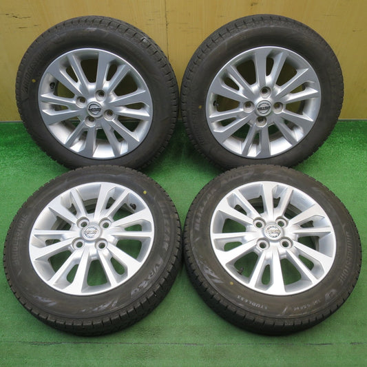 バリ溝！25年！キレイ！9.5分以上★日産 デイズ ルークス 三菱 ek 純正 155/65R14 スタッドレス ブリヂストン ブリザック VRX3 14インチ PCD100/4H★6040602NJス