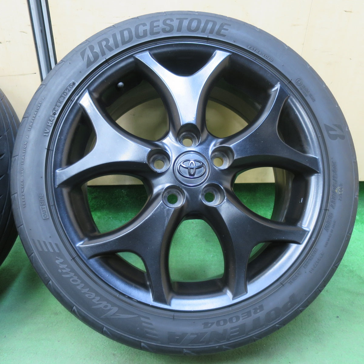 4本価格★トヨタ エスティマ 純正 205/50R17 ブリヂストン ポテンザ RE004 17インチ PCD114.3/5H★5102701イノ