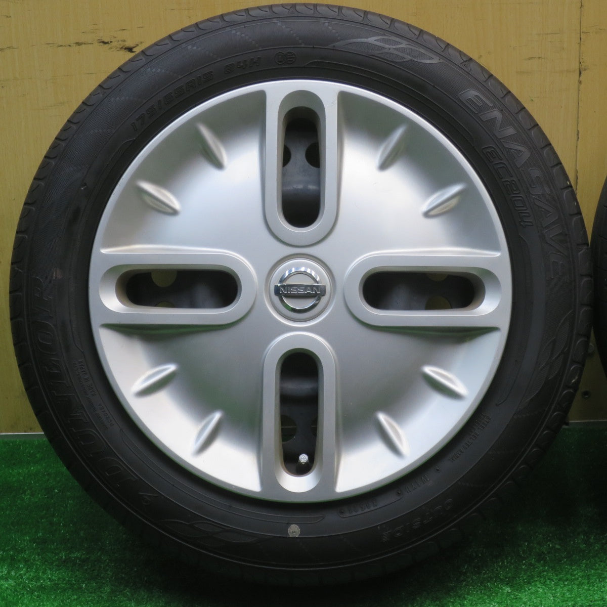 4本価格！21年★日産 キューブ 純正 スチール 175/65R15 ダンロップ エナセーブ EC204 15インチ PCD100/4H★5101402NJノ