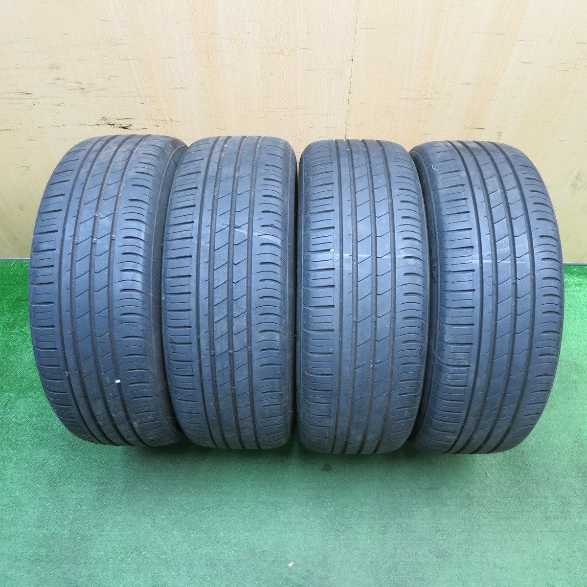 バリ溝！9分★トヨタ 50系 エスティマ 純正 215/55R17 ハンコック キナジー エコ RV 17インチ PCD114.3/5H★5050411NJノ