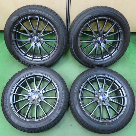 バリ溝！21年！キレイ！9.5分以上★スタッドレス 235/55R19 トーヨー ウインター トランパス TX VELVA SPORTZ ヴェルヴァ 19インチ PCD114.3/5H★5040702イス