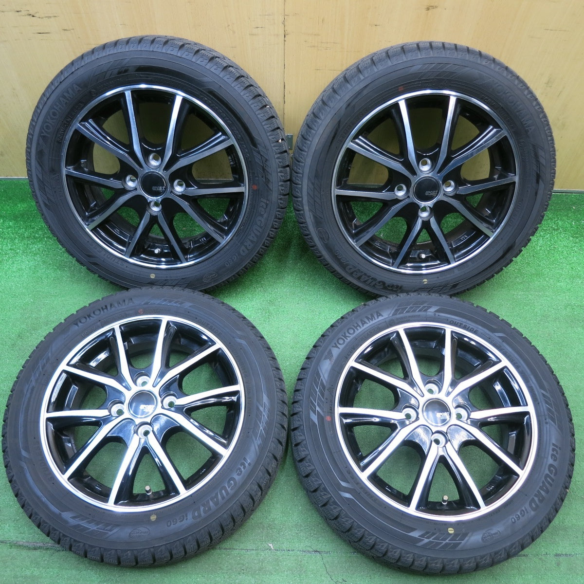 バリ溝！23年！9分★スタッドレス 155/65R14 ヨコハマ アイスガード iG60 SPORT KRONE スポルト クローネ 14インチ PCD100/4H★6041112HAス
