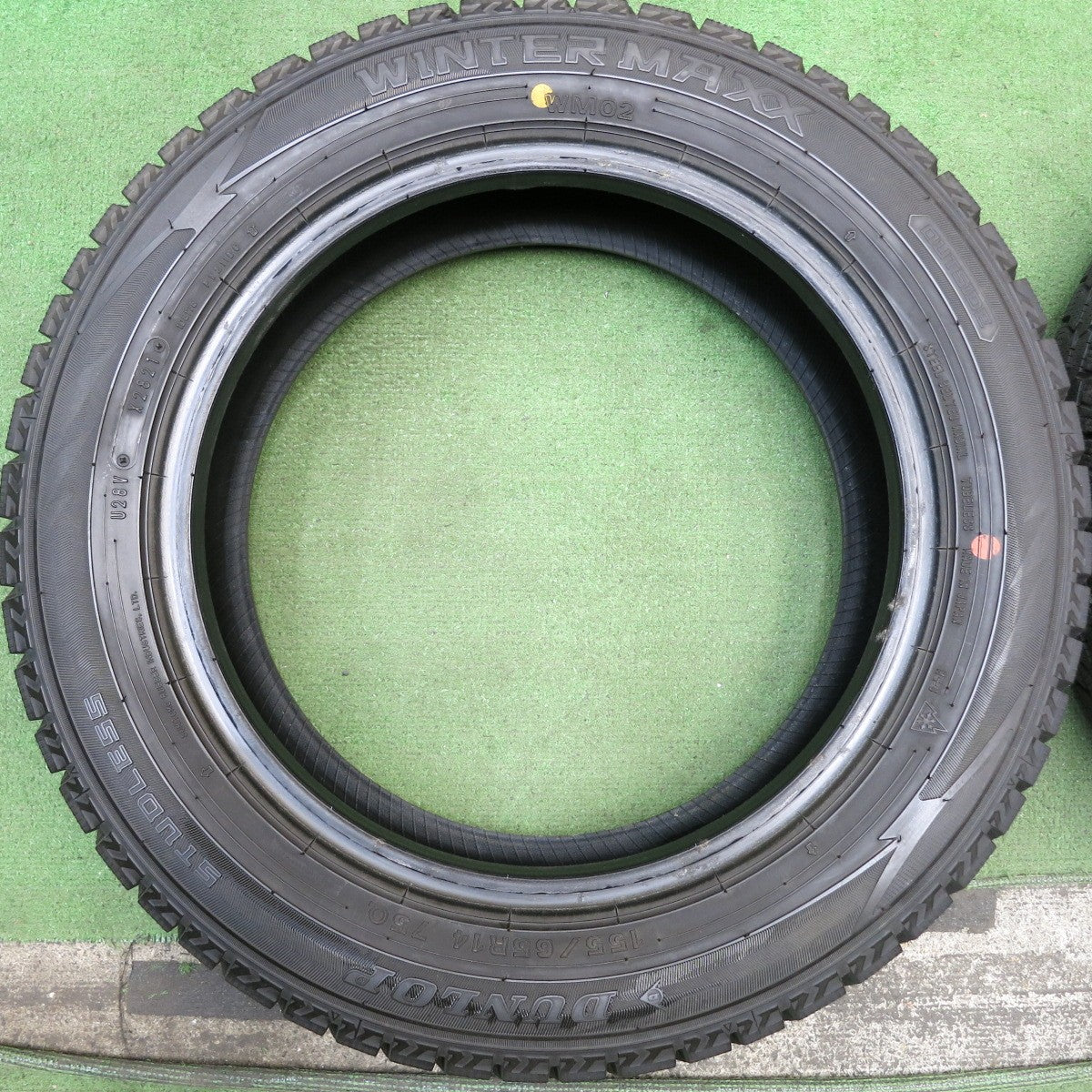 バリ溝！21年！9.5分★スタッドレス 155/65R14 ダンロップ ウインターマックス WM02 タイヤ 14インチ タント ムーヴ キャンバス N-ONE 等★5100401HAスタ