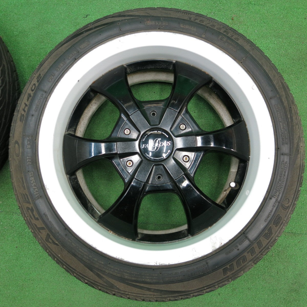 *送料無料* バリ溝！9.5分★FABULOUS 175/55R15 185/55R15 サイルン ATREZZO SH402 ピンソ PS91 ファブレス PCD100 110/4H マルチ★4050802ナノ