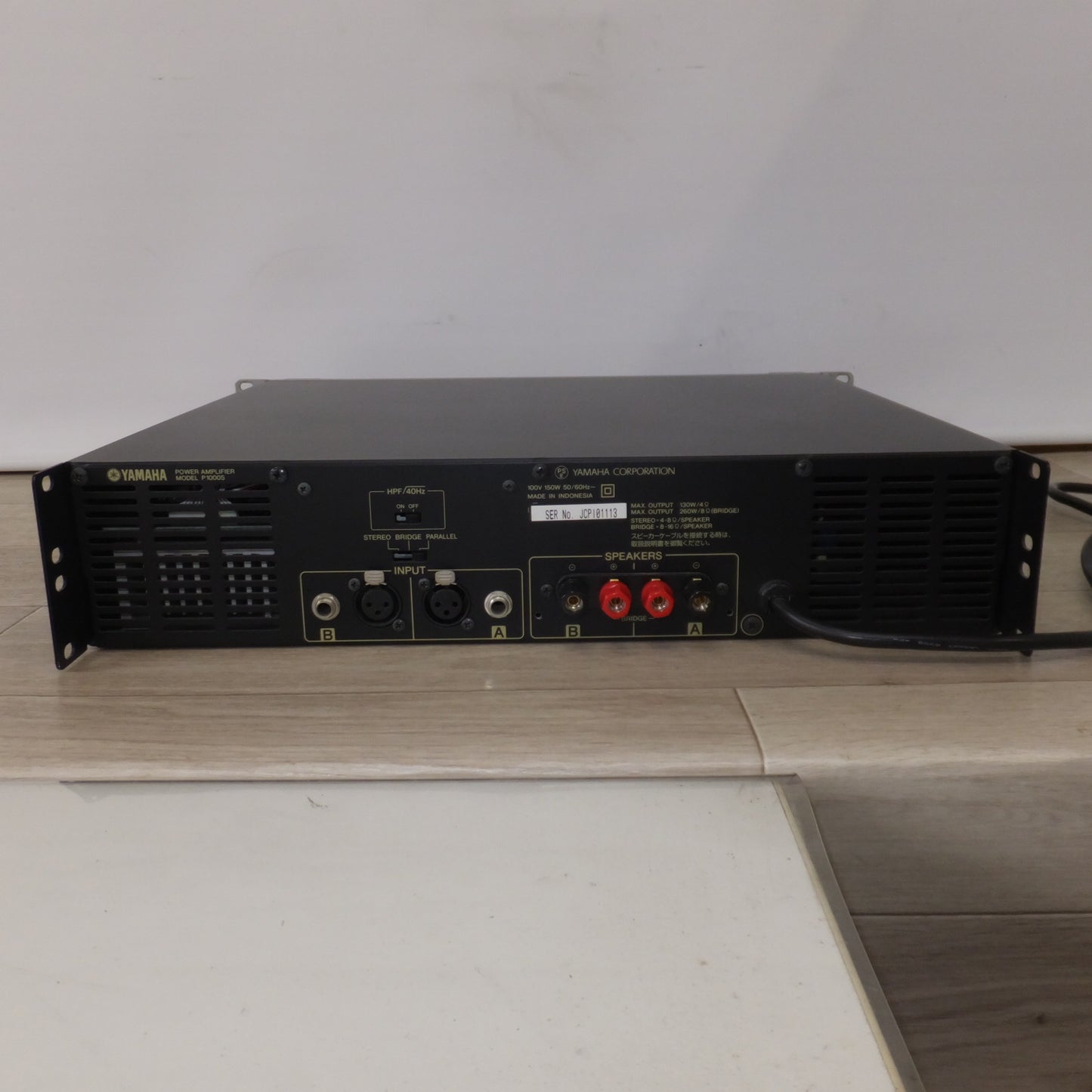 [送料無料] 現状品 キレイ★ヤマハ YAMAHA パワーアンプリファイアー POWER AMPLIFIER P1000S　100V 150W 50/60Hz★