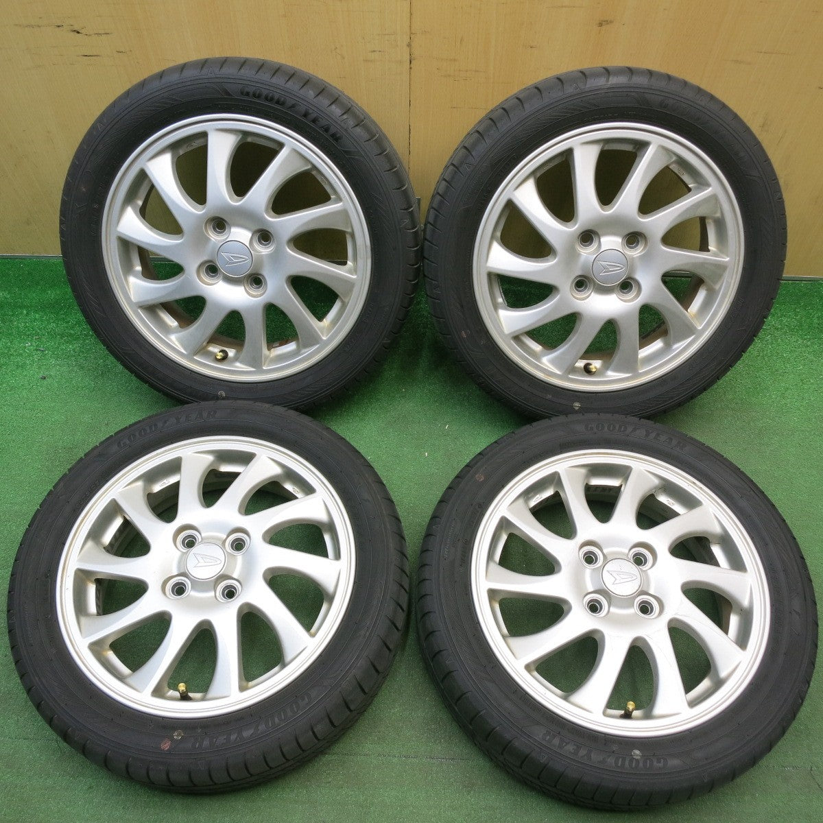 バリ溝！24年！9分★ダイハツ タント カスタム 純正 165/55R15 グッドイヤー EfficientGrip RVF02 15インチ PCD100/4H★6031407HAノ