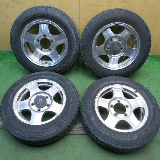 4本価格★スズキ JA11 ジムニー 純正 175/80R16 スタッドレス ブリヂストン ブリザック DM-V2 16インチ PCD139.7/5H★5092703HAス