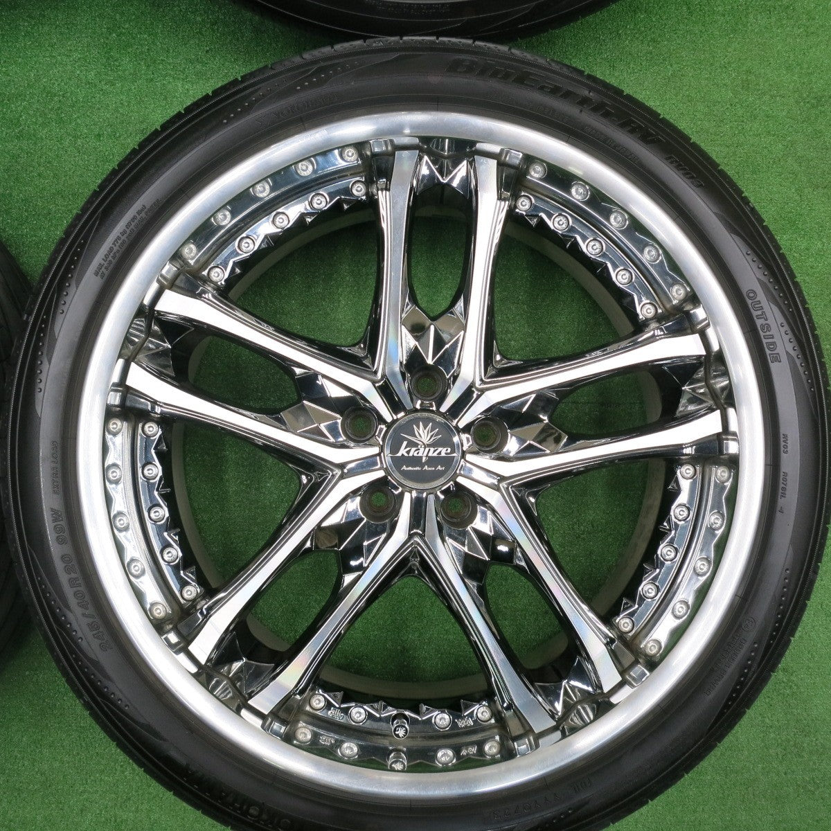 [送料無料] バリ溝！23年！キレイ！9.5分★kranze SCINTILL 245/40R20 ヨコハマ BluEarth-RV RV03 クレンツェ シンティル 20インチ PCD114.3/5H★4111809TNノ