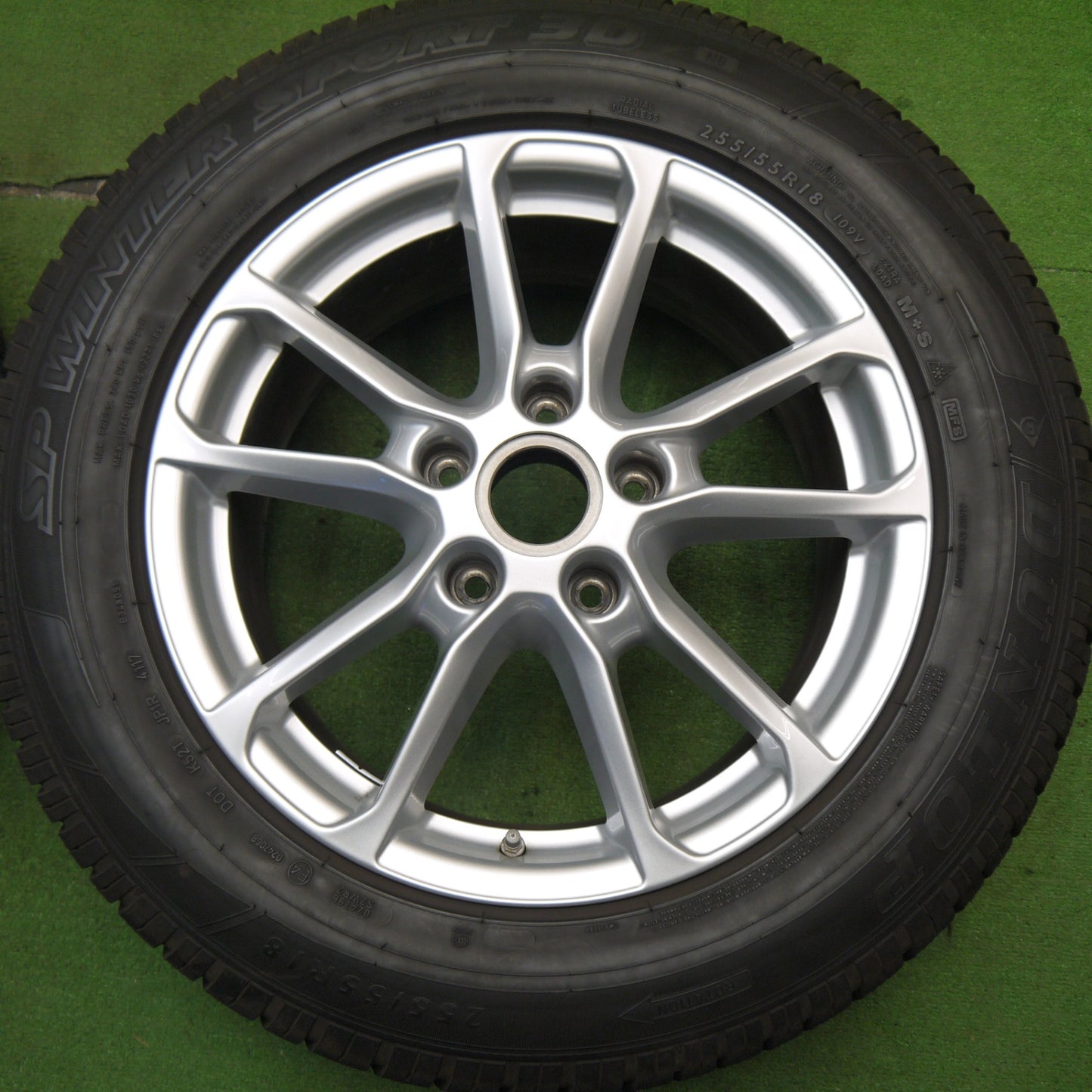 キレイ★ポルシェ カイエン 958 純正 BBS RD575 255/55R18 スタッドレス ダンロップ SPウインタースポーツ 3D 18インチ PCD130/5H★5051305Hス
