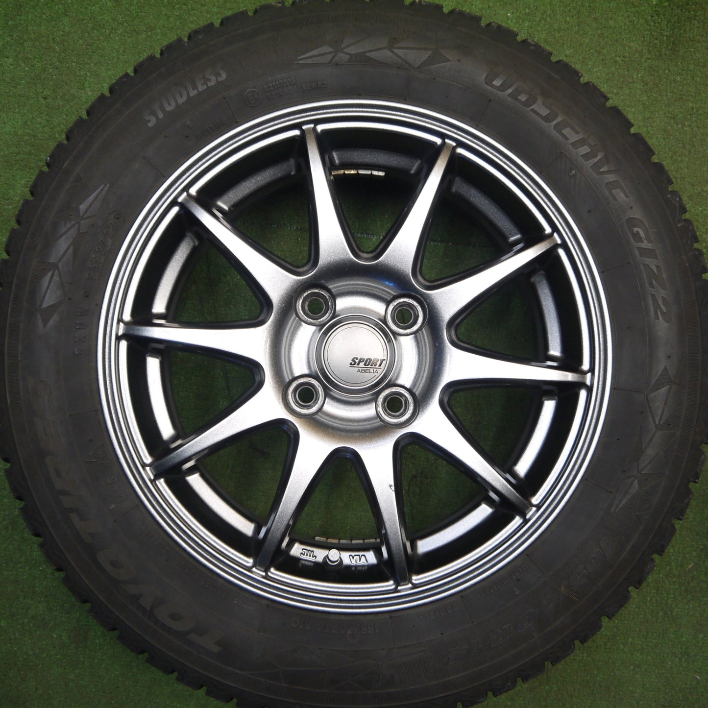 バリ溝！22年！8.5分★スタッドレス 165/70R14 トーヨー オブザーブ GIZ2 SPORT ABELIA スポルト アベリア 14インチ PCD100/4H★6022006Hス