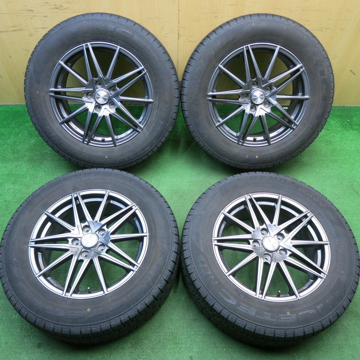 キレイ★スタッドレス 225/65R17 ケンダ KR36 アイステックネオ Humanline ヒューマンライン PCD114.3/5H★5040506TNス