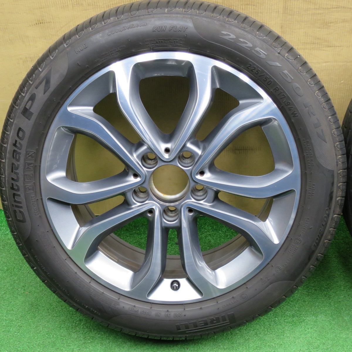 バリ溝！8.5分★ベンツ Cクラス W205 純正 225/50R17 ピレリ Cinturato P7 17インチ PCD112/5H★6030101NKノ