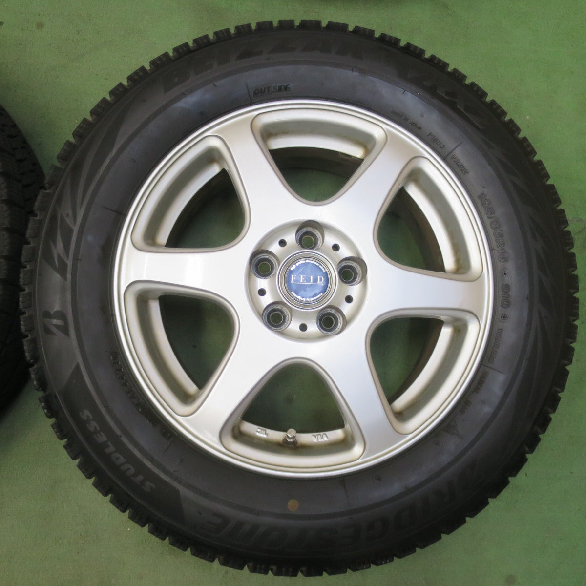 バリ溝！22年！9分★プリウス 等 195/65R15 スタッドレス ブリヂストン ブリザック VRX2 FEID フェイド 15インチ PCD100/5H★6051006イス
