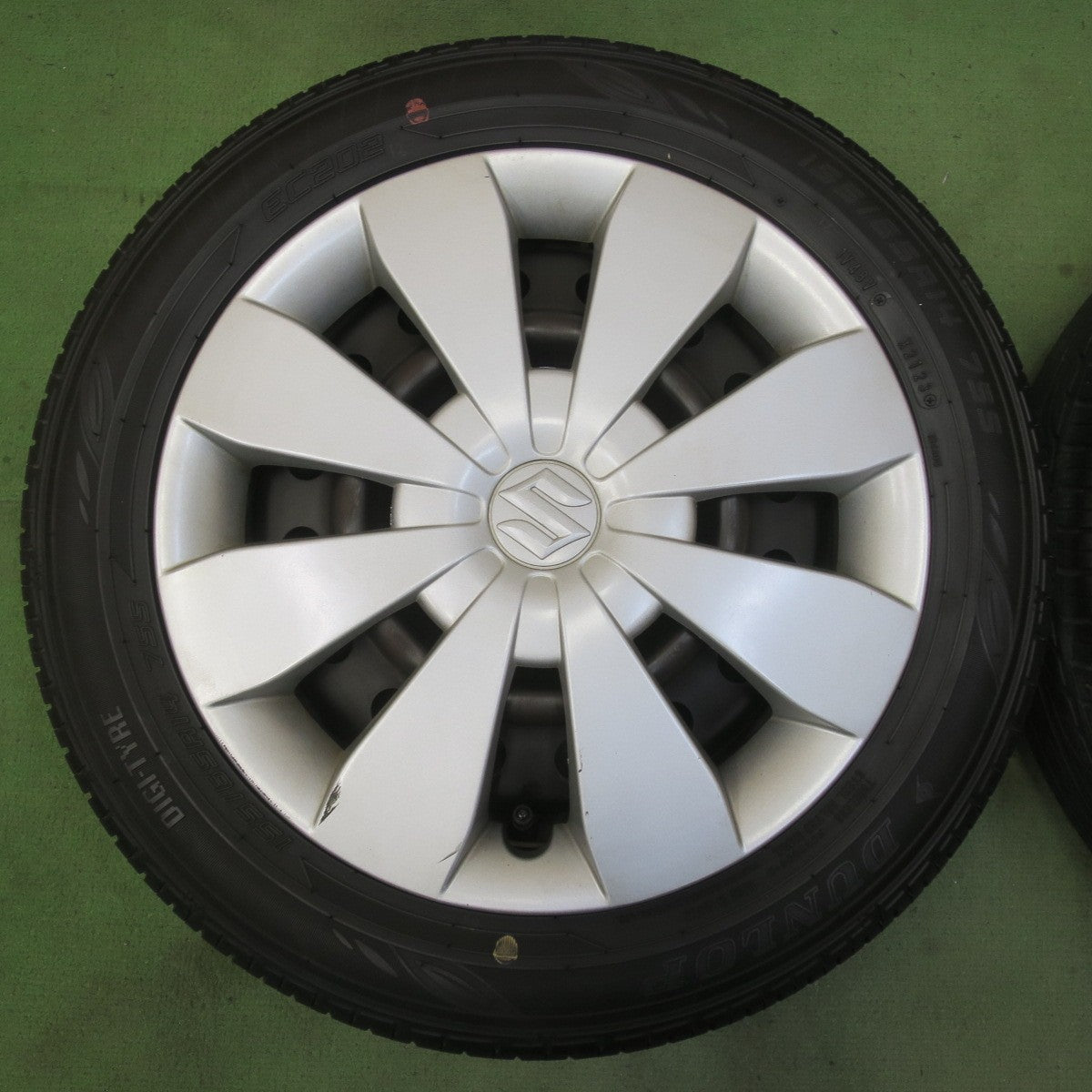 バリ溝！23年！8.5分★スズキ ワゴンR 純正 155/65R14 ダンロップ EC202 14インチ PCD100/4H★6052205イノ